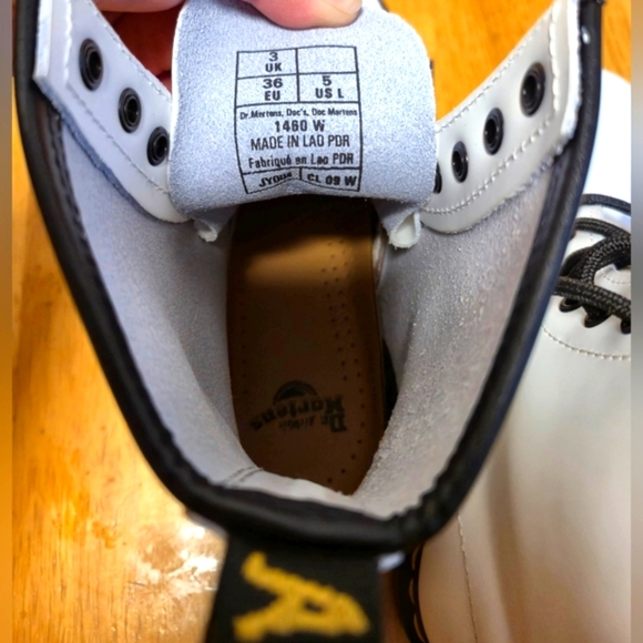 Dr. Martens White Lace Up Boots - Picture 6 of 8